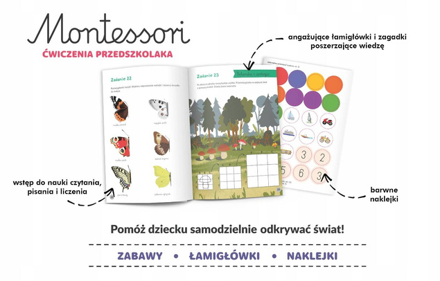 Montessori Ćwiczenia Przedszkolaka Poznawanie Świata 4+ Kapitan Nauka