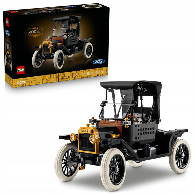 LEGO ICONS 11376 Ford Model T – Kolekcjonerski Model Zabytkowego Auta