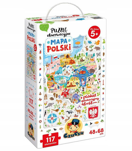 Puzzle Obserwacyjne Mapa Polski 117el. 5+ CzuCzu 6725697