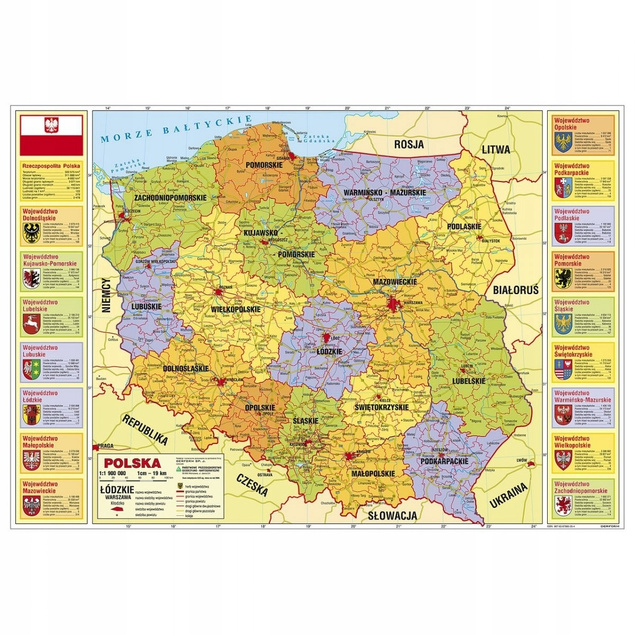 Podkład oklejany Polska administracyjna 