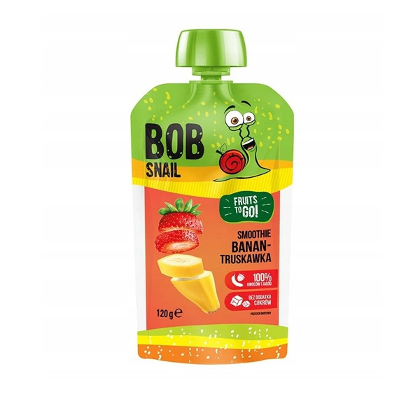 Zestaw 14 musów owocowych Bob Snail bez cukru 120g różne smaki