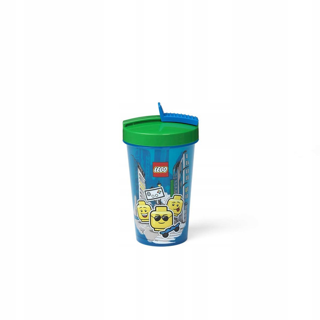 Kubek LEGO ze Słomką 500 ml - Szczelny Bidon Dziecięcy