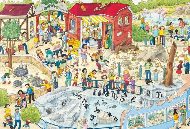 Puzzle Schmidt Spiele 3x48 el. Zabawa w Zoo dla Dzieci 3+