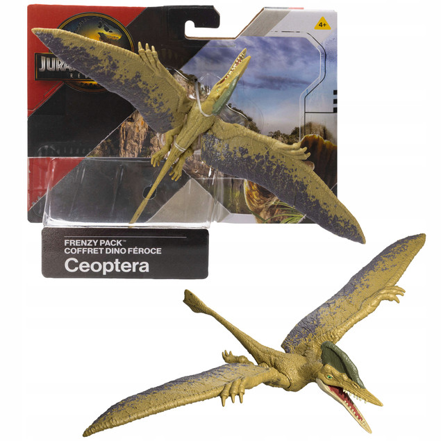 JURASSIC WORLD ODRODZENIE Figurka Dinozaur Ceoptera Frenzy Pack Mattel 18cm
