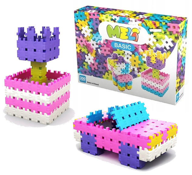 Meli Basic Pink - klocki konstrukcyjne 300 elementów