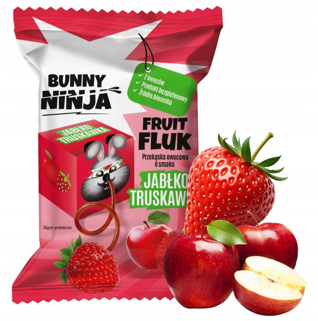 BUNNY NINJA MIX SMAKÓW Żelki Bez Dodatku Cukru ZDROWA Przekąska Dla Dzieci