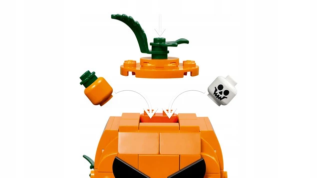 LEGO Ikoniczny 40822 Pickup z dyniami na Halloween - dyniowe niespodzianki