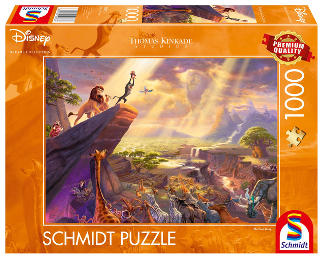 Puzzle 1000 el. THOMAS KINKADE Król Lew DISNEY - Schmidt Premium Quality