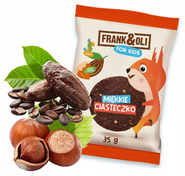 Frank&Oli For Kids Ciasteczka Orzech i Kakao 35g