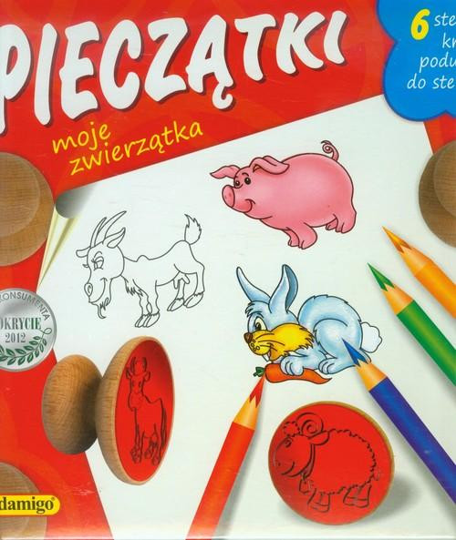 Adamigo Pieczątki Zwierzątka Stemple z Kredkami Zestaw Kreatywny 3+ ADM6144