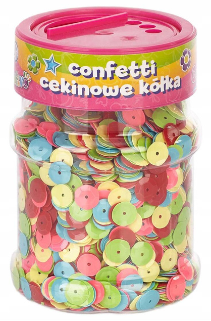 Confetti Cekinowe Kolorowe Kółka 100g Do Dekorowania Ozdabiania Astra