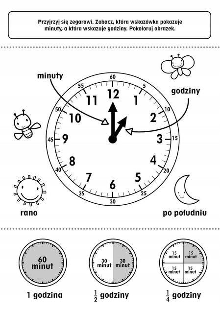 Zabawa Z Zegarem NAUKA GODZIN Z Naklejkami Pomoc Dydaktyczna BooksAndFun