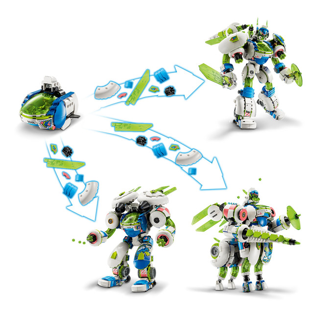LEGO DREAMZzz 71485 Mech-rycerz Mateo i Z-Blob – Robot 3w1, Kreatywny Zestaw dla Dzieci