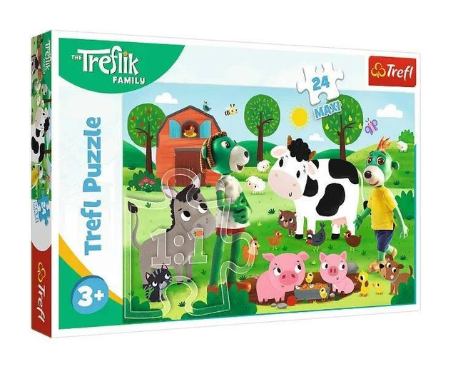 PUZZLE 24 MAXI TREFLIKI NA WSI RODZINA TREFLIKÓW TREFL