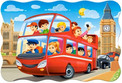 Puzzle Maxi 20 Układanka Bus LONDYN Dzieci Zegar Ben Widok Pojazd 4+ Castor
