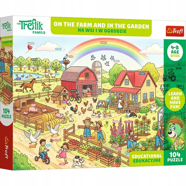 Trefl Puzzle Rodzina Treflików Na wsi i w ogrodzie