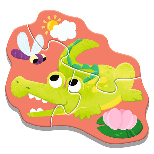 PUZZLE BABY BOBASKOWE ZWIERZĄTKA pierwsze puzzle dla malucha +2 lata