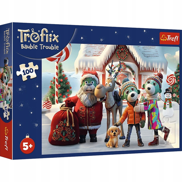 PUZZLE Trefl 100 Mikołaj i Renifer na Ratunek XMAS 16540
