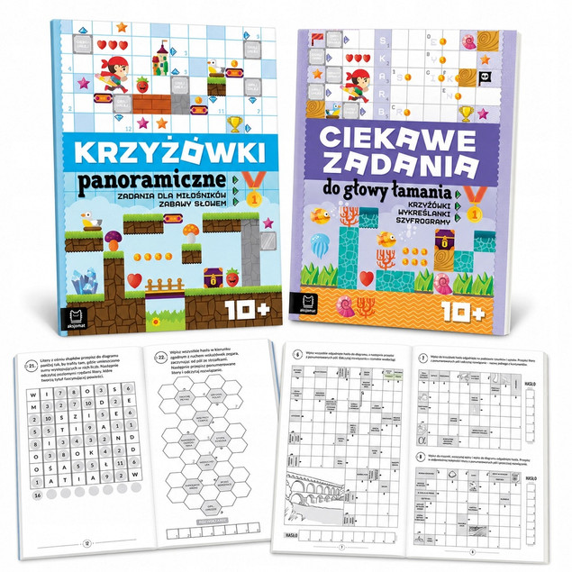 2 książki z łamigłówkami dla dzieci 10+ – Praca