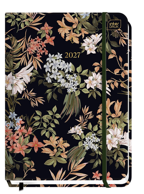 Kalendarz książkowy B6 2027 INTERDRUK Mat+UV Pattern
