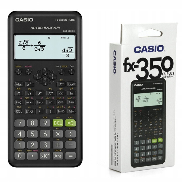 Kalkulator Naukowy Casio FX-350ES PLUS Czarny Bateryjny