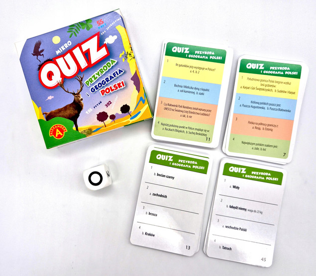 Gra planszowa Mikro Quiz Przyroda i geografia Polski Alexander