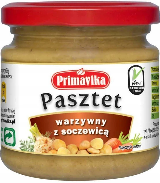 Pasztet warzywny z soczewicą Primavika 160g