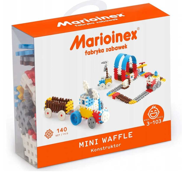 Klocki MINI WAFLE Konstr. 140 chłopiec MARIOINEX