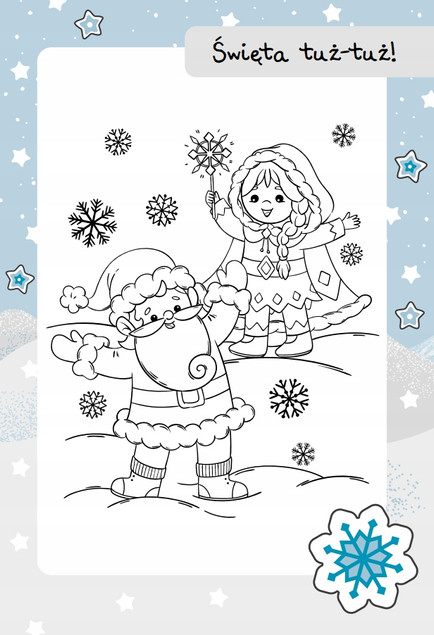 Malowanki z Mikołajem. Śnieżynka