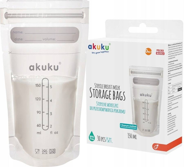 Sterylne Woreczki Do Przechowywania Pokarmu Torebki Na Pokarm x30 Akuku