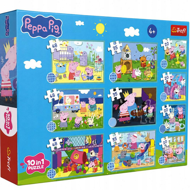 Puzzle Trefl 329 elementów Zabawny świat Peppy