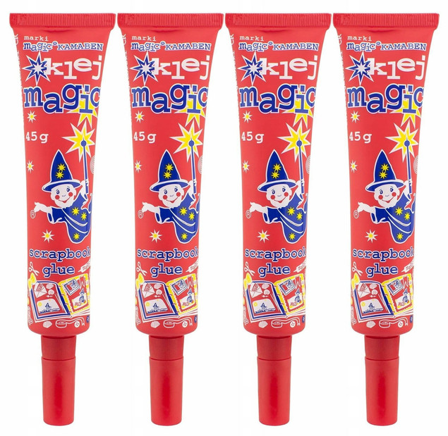 4x Klej Magic Scrapbook Tuba Z Aplikatorem 45g Kamaben