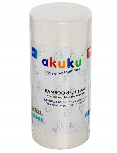 Akuku Hipoalergiczne bambusowe chusteczki 100 szt
