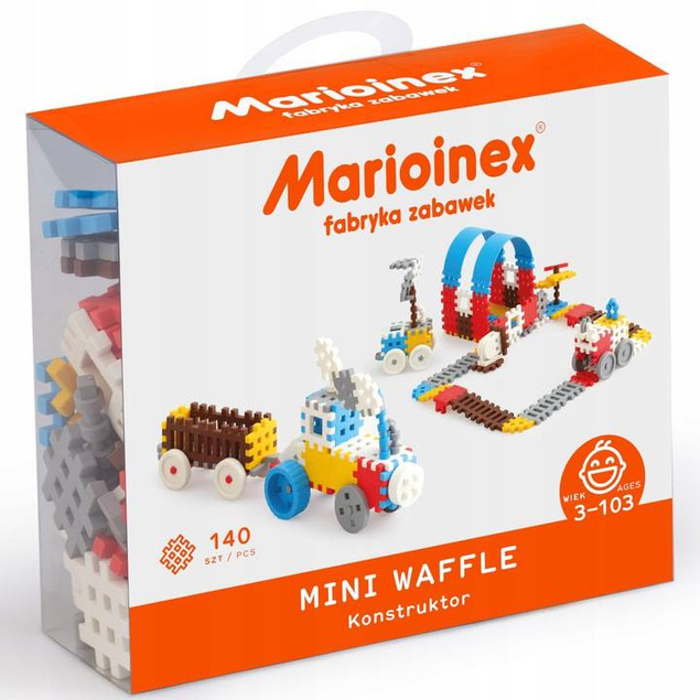 Klocki MINI WAFLE Konstr. 140 chłopiec MARIOINEX