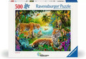 Puzzle 2D: Rodzina Tygrysów 500el Ravensburger