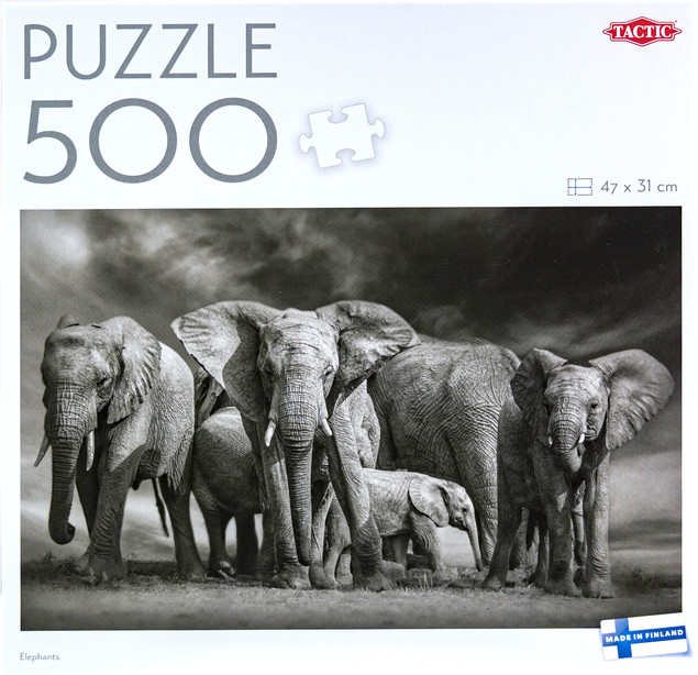 Puzzle 500 elementów Słonie Tactic
