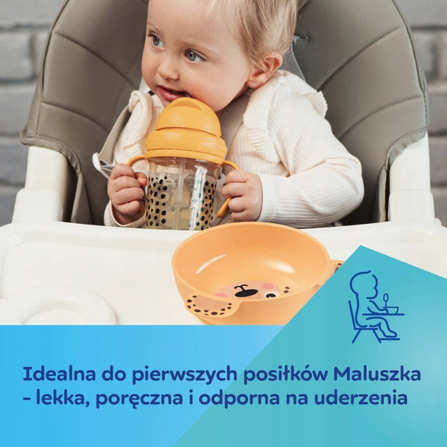 Canpol babies Miseczka 400 ml żółta Tygrys