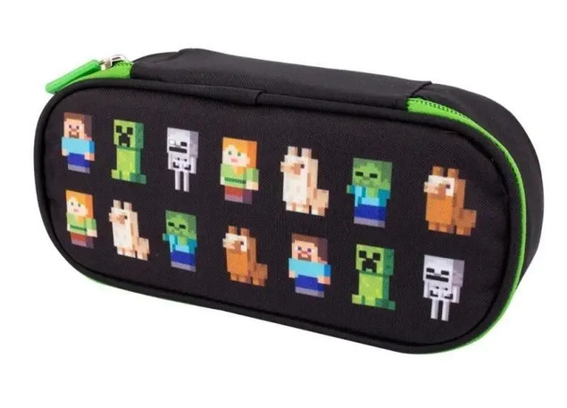 Piórnik poj. bez wyp. 2 klapki Minecraft ASTRA