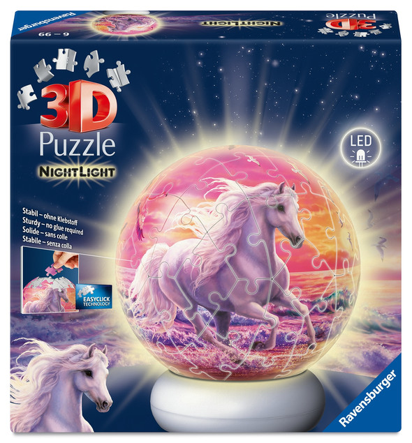 Puzzle 3D Ravensburger Koniki nocne 73 elementy tkanina