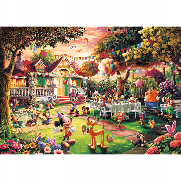 Puzzle Trefl 1000 elementów Przyjęcie urodzinowe Myszki Mickey