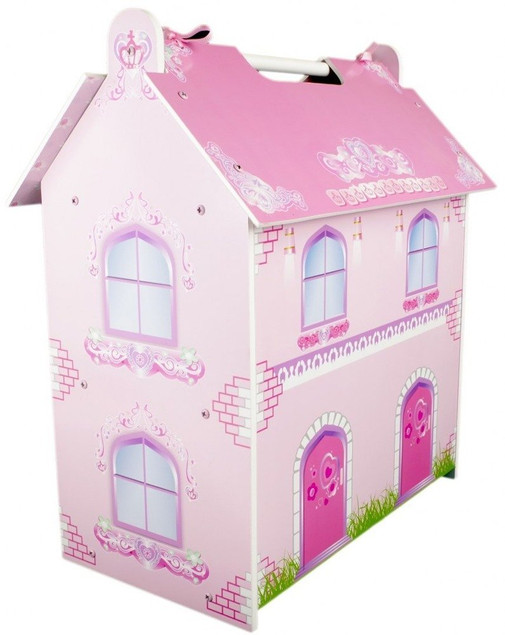 Duży DREWNIANY DOMEK DLA LALEK Mebelki NORIMPEX