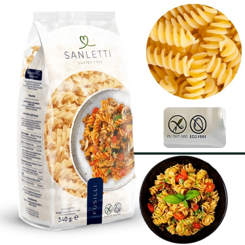 Incola Makaron bezglutenowy Fusilli tricolore 250 g