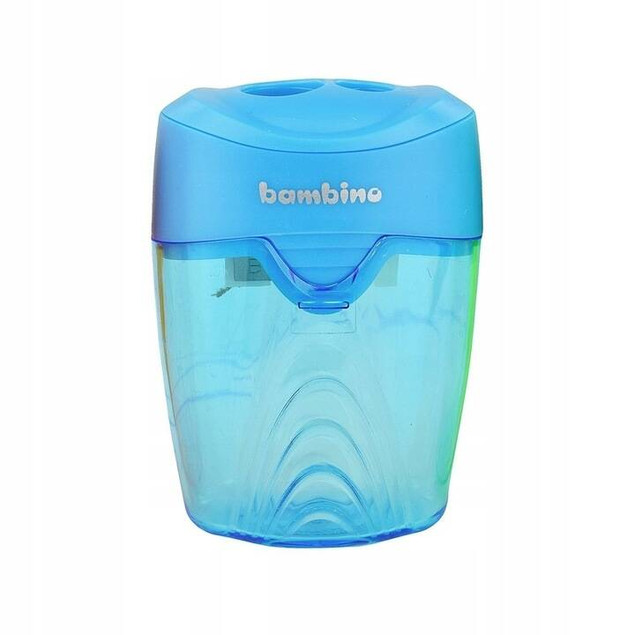 Temperówka Szkolna Podwójna Z Pojemnikiem Manualna Biurowa Bambino