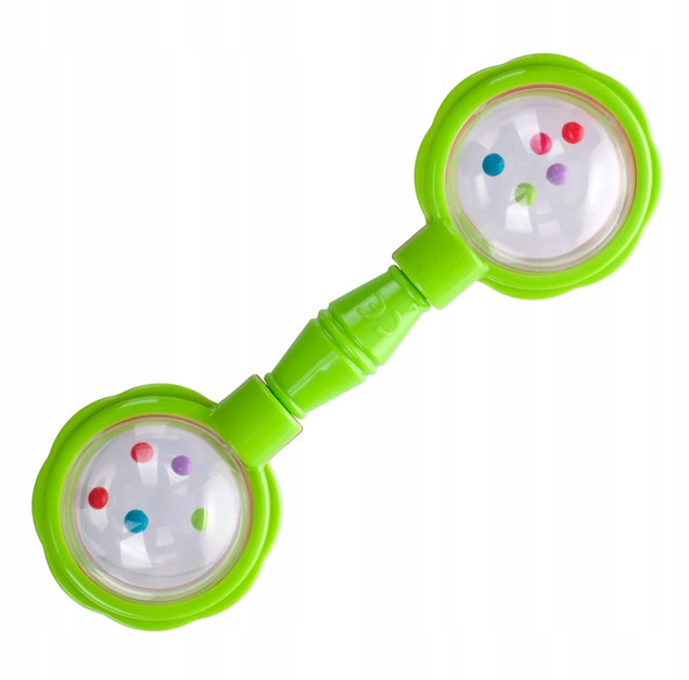 CANPOL Lekka GRZECHOTKA Sztanga Dla Niemowląt CZERWONA Zielona 0m+ 2/606