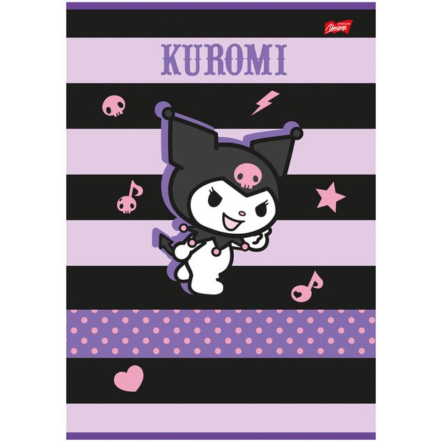 2 x KUROMI ZESZYT A4/32 kratka z marginesem dla dziewczynki