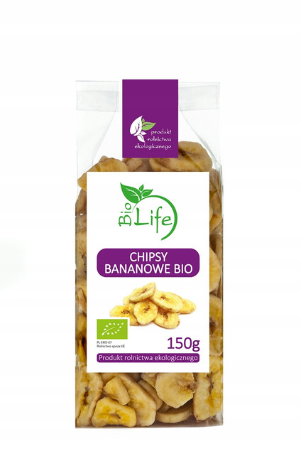 Chipsy bananowe Biolife BIO 150 g