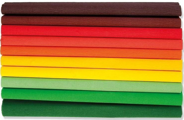 Bibuła marszczona 25x200 Jesień mix 10 rolek