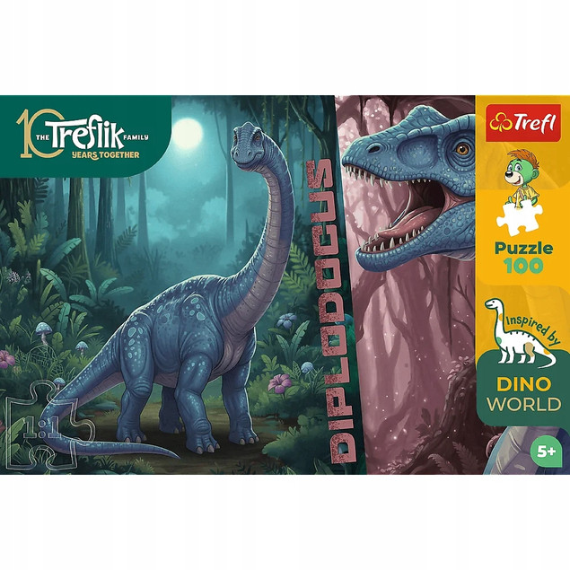 Puzzle Trefl 100 elementów Diplodocus Dinozaur