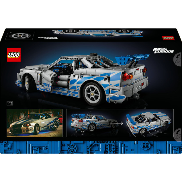 LEGO Technic 42210 Nissan Skyline GT-R (R34) "2 Szybcy i Wściekli" – Model Samochodu dla Dorosłych