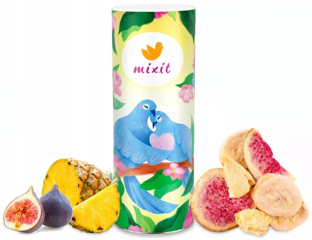 MIXIT Duże Zakochane Owoce Liofilizowane FIGI ANANASY BANANY 160g